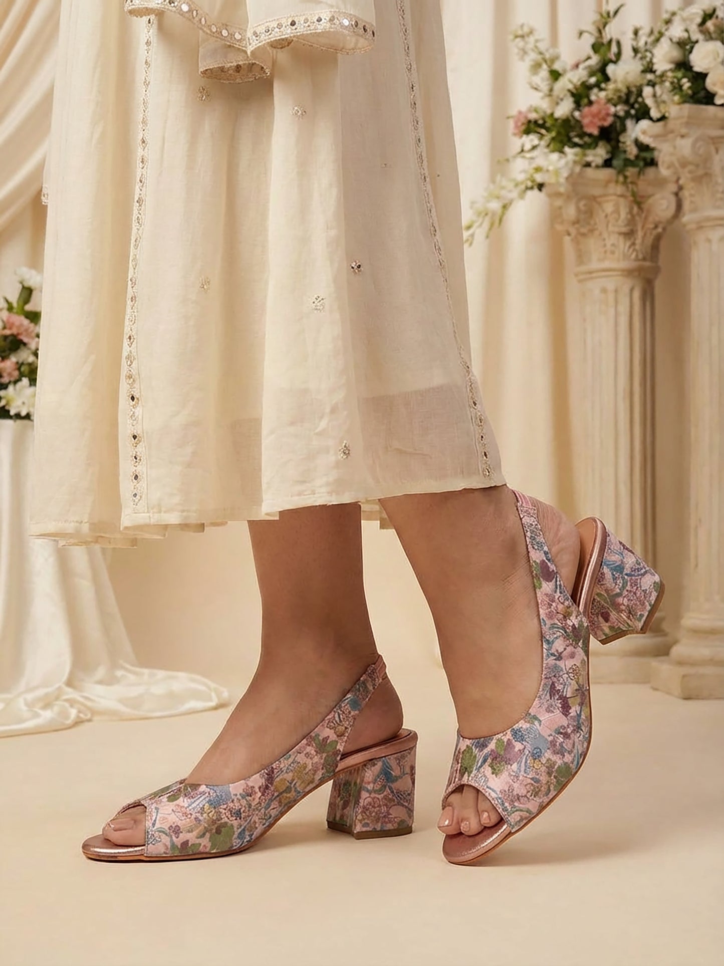 Shimmer Slingback Heel