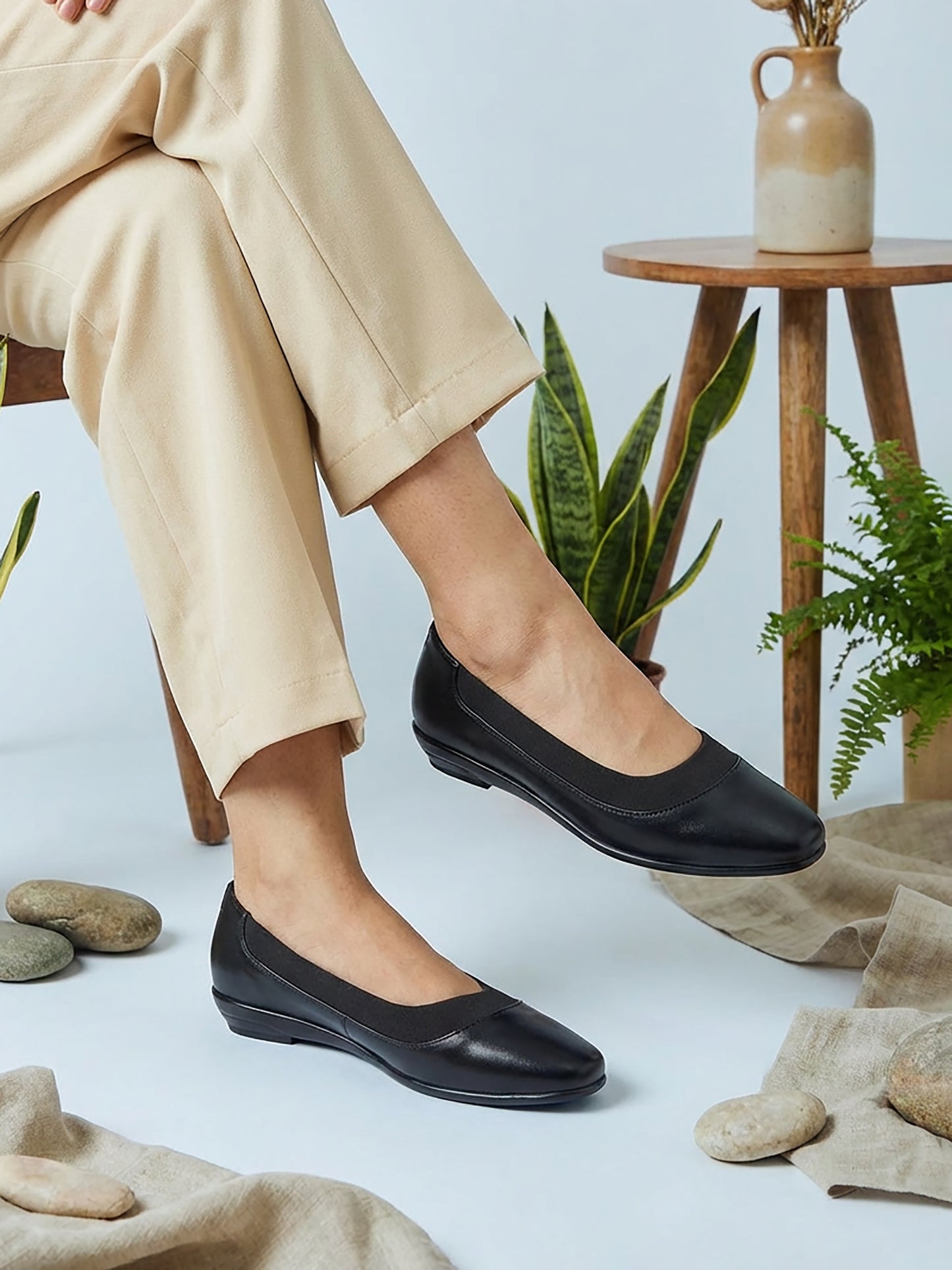 Black Comfort Heel