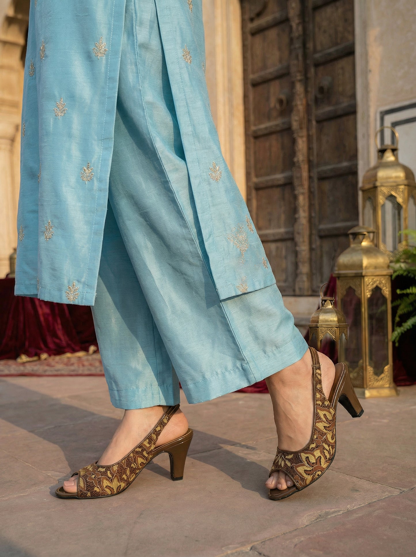 Lace Slingback Stilettoes