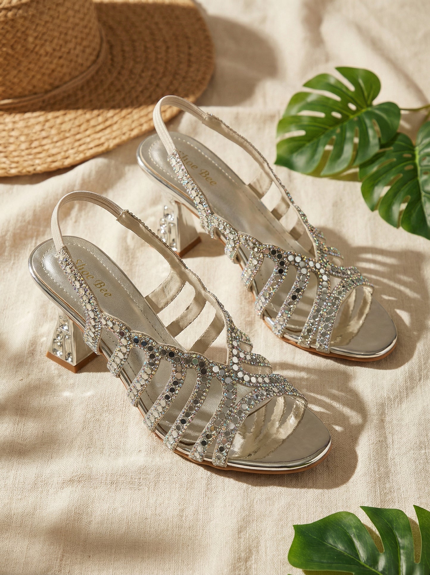 Crystal Strap Heels