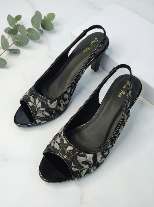 Lace Slingback Stilettoes