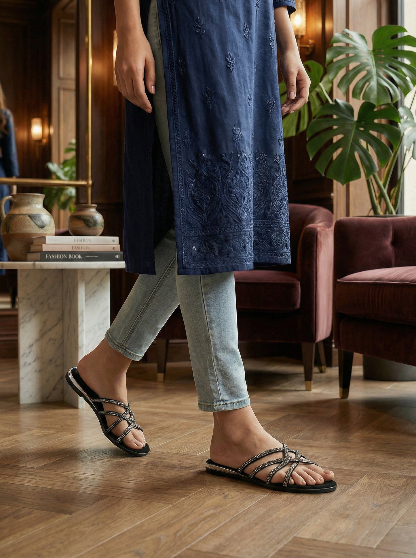 Embellished Strap Flat