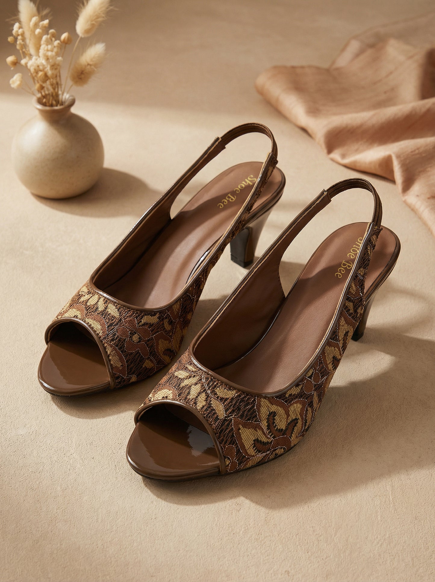Lace Slingback Stilettoes