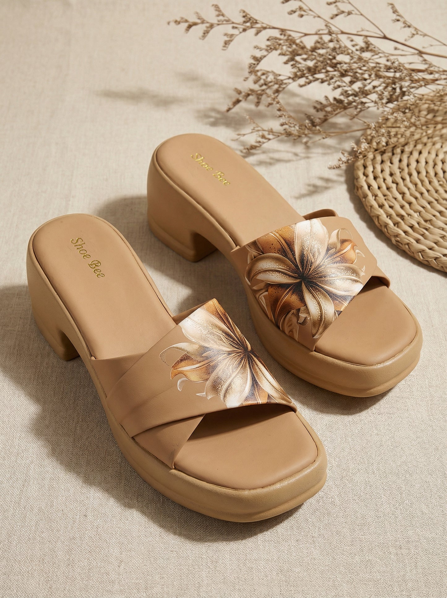 Block Heel Slip Ons