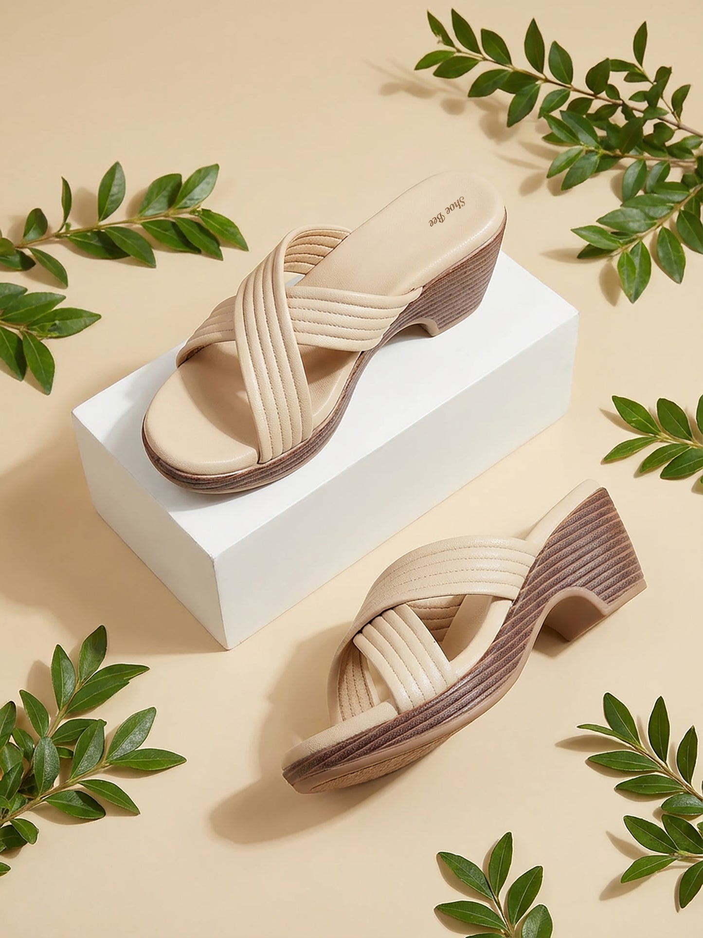 Cross-Strap Wedge Chappal