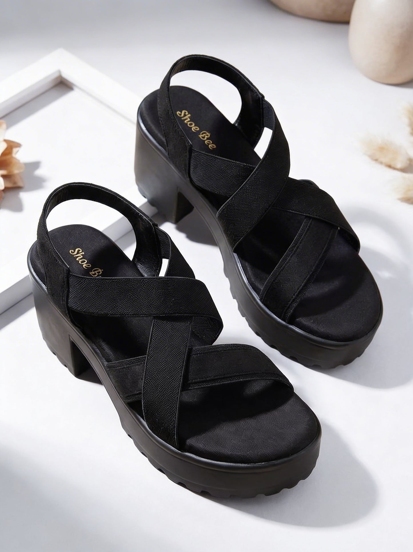 Criss-Cross Platform Sandal