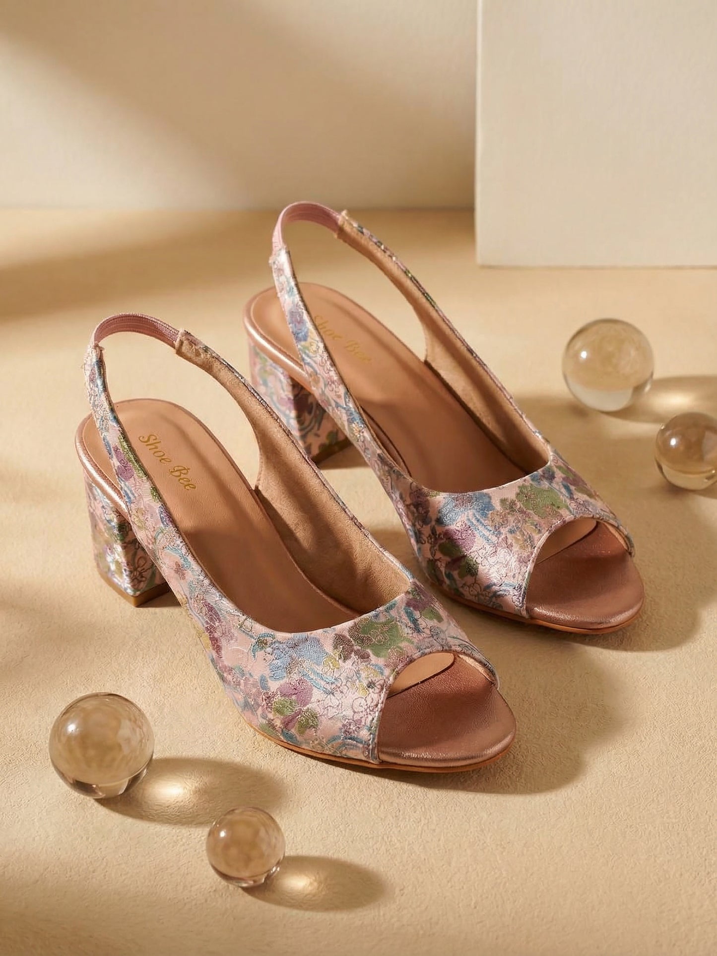 Shimmer Slingback Heel