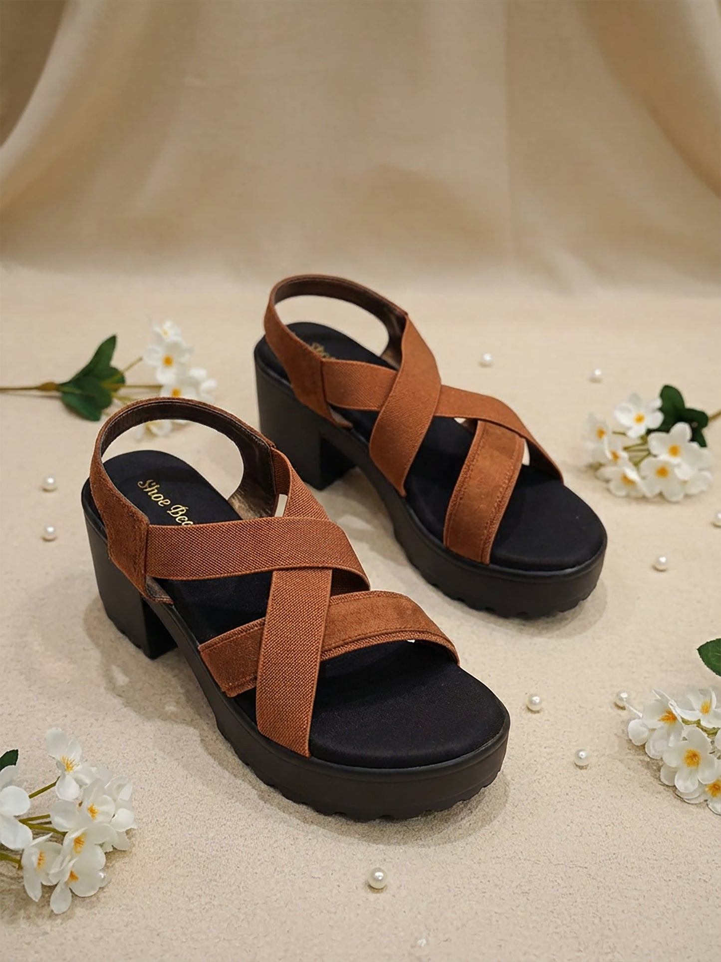 Criss-Cross Platform Sandal