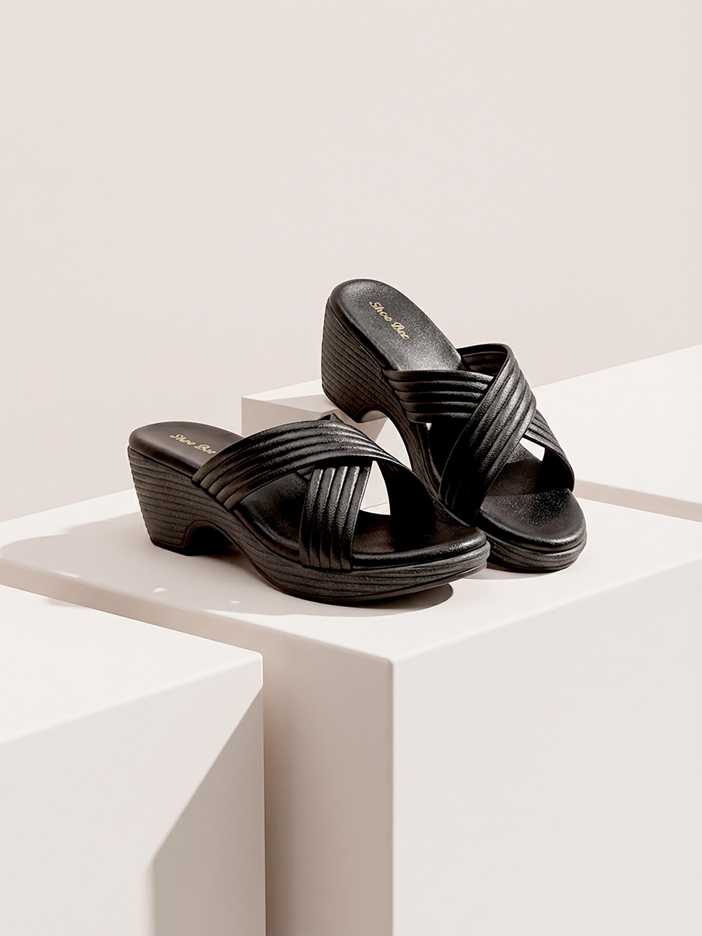 Cross-Strap Wedge Chappal
