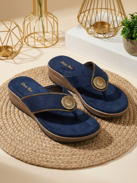 Double-Tone Buckle Slip-Ons