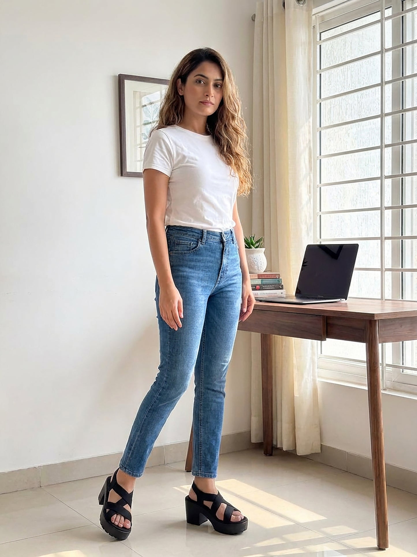 Criss-Cross Platform Sandal