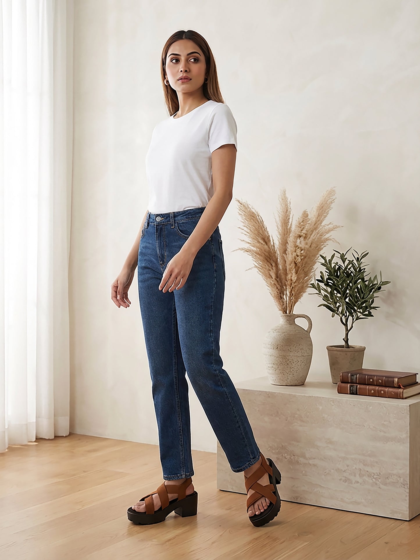 Criss-Cross Platform Sandal
