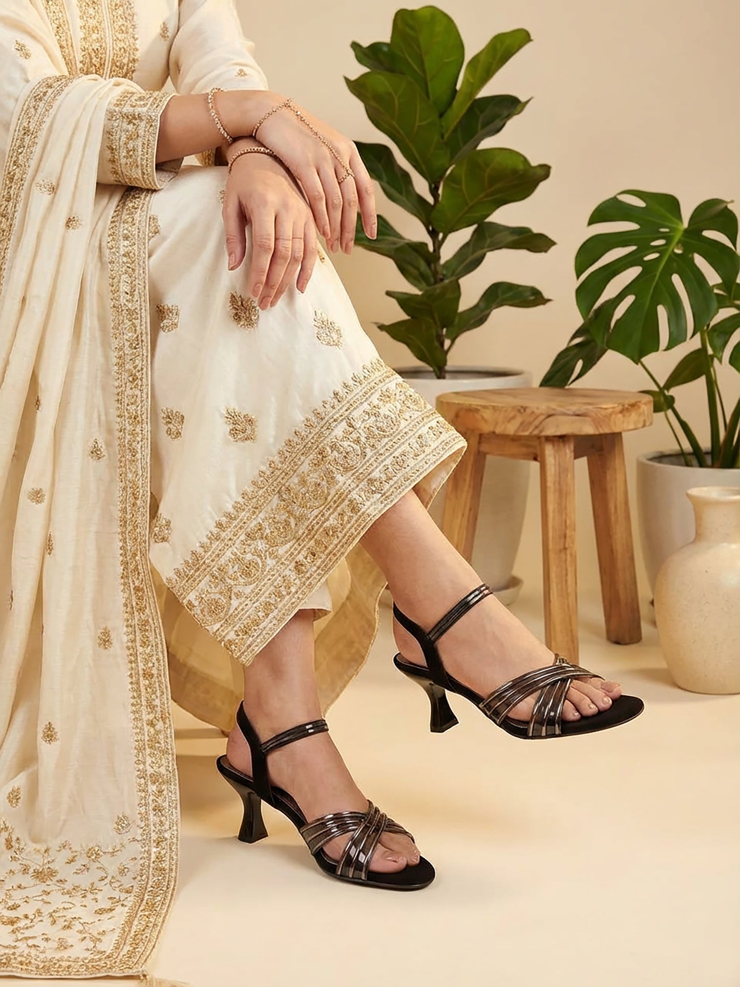 Crisscross Strap Mule